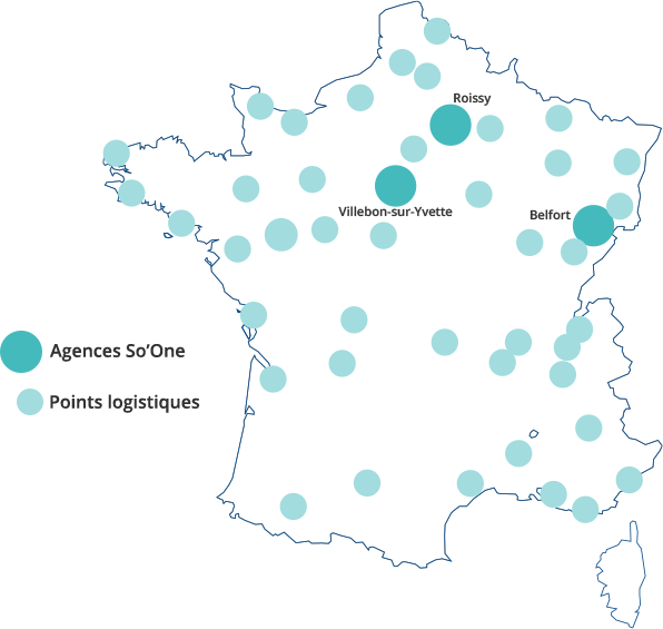 Carte So'One avec légende